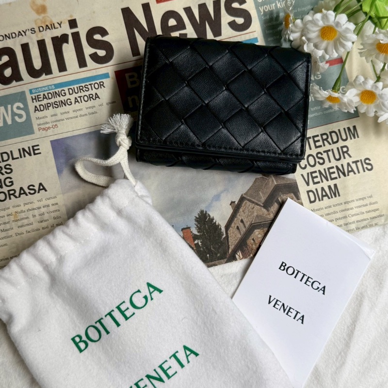 Bottega Veneta (BV) 經典 編織三摺短夾-0