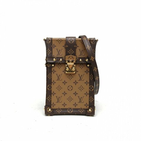 LOUIS VUITTON TrunkVertical手機包拼色PVC晶片肩背包
