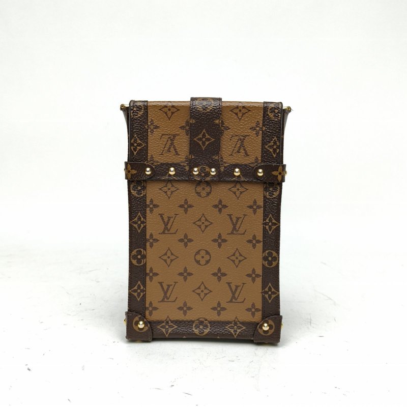LOUIS VUITTON TrunkVertical手機包拼色PVC晶片肩背包-2