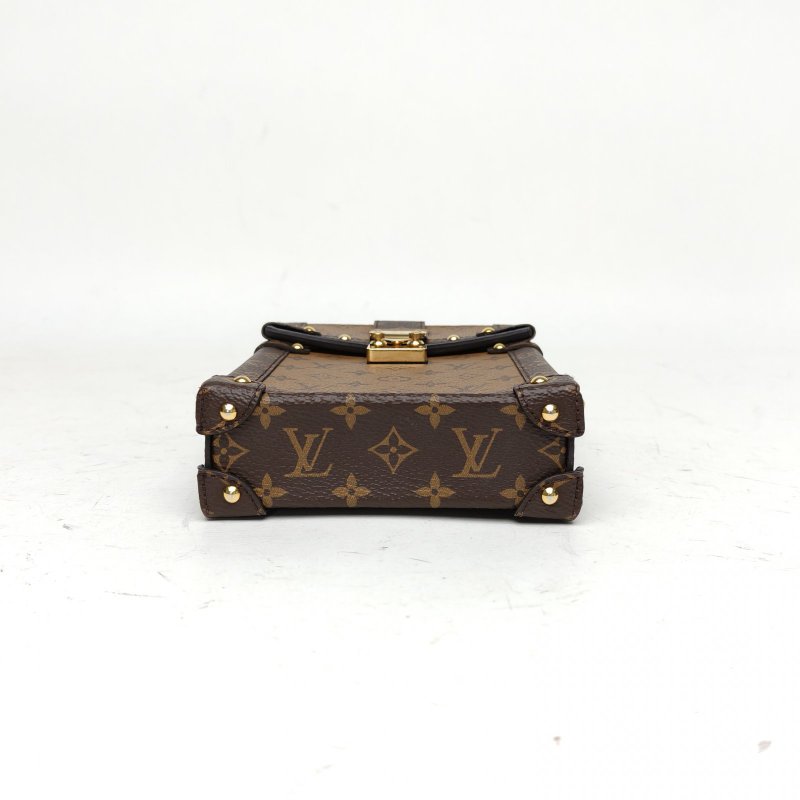 LOUIS VUITTON TrunkVertical手機包拼色PVC晶片肩背包-4