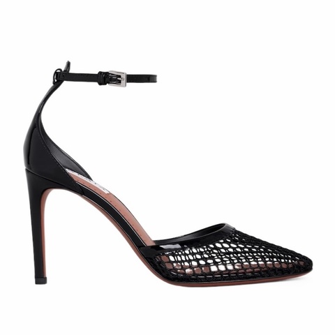Alaia 女士 踝帶漁網高跟鞋35 36 37 38 39 40 41 42碼跟高: 9cm