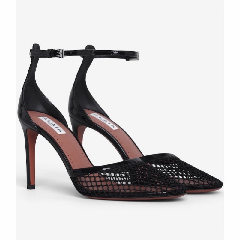 Alaia 女士 踝帶漁網高跟鞋35 36 37 38 39 40 41 42碼跟高: 9cm-2