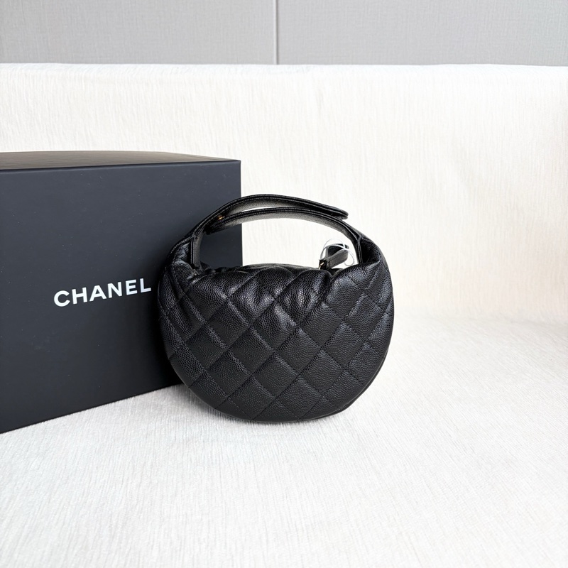 Chanel 香奈兒 25P 新款 呼啦圈 荔枝皮 黑金 芯片款-2