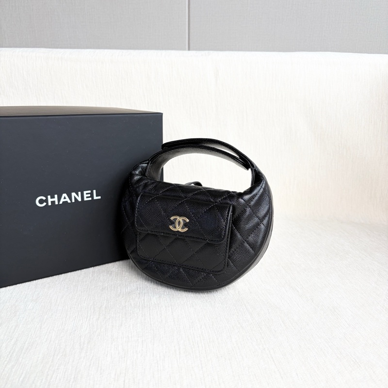 Chanel 香奈兒 25P 新款 呼啦圈 荔枝皮 黑金 芯片款-3