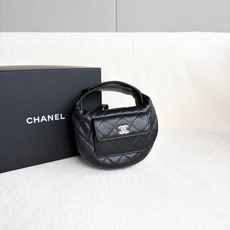 Chanel 香奈兒 25P 新款 呼啦圈 荔枝皮 黑金 芯片款-5