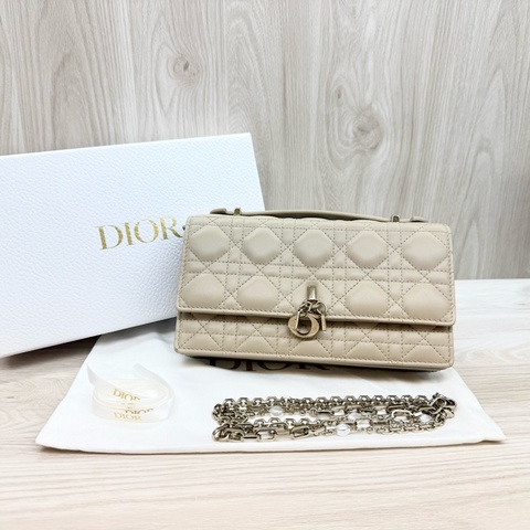 DIOR淡米色羊皮My Dior迷你鏈包S0980ONMJ