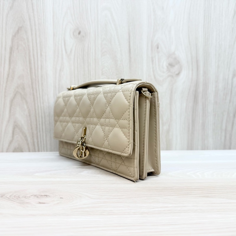 DIOR淡米色羊皮My Dior迷你鏈包S0980ONMJ-3