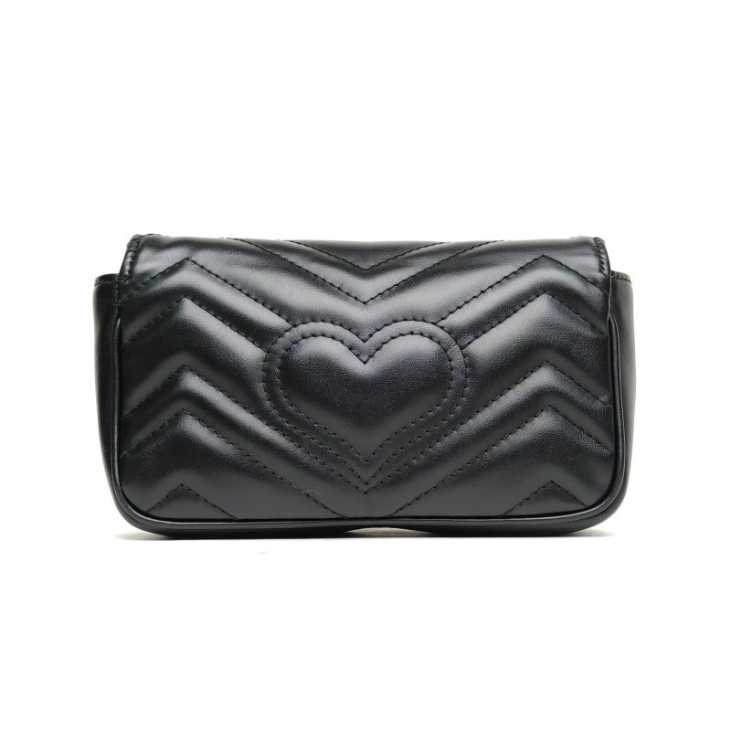 GUCCI GGMarmont肩背包超Mini16.5黑色牛皮金扣肩背包-2