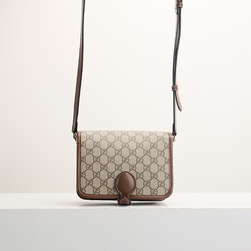 二手Gucci retro馬鞍郵差包/棕色-1