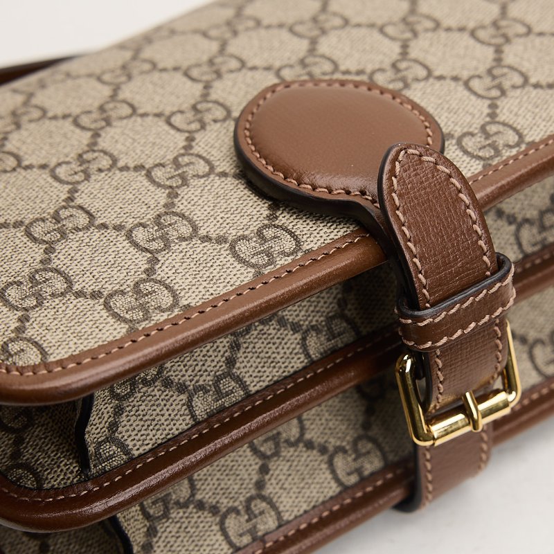 二手Gucci retro馬鞍郵差包/棕色-5