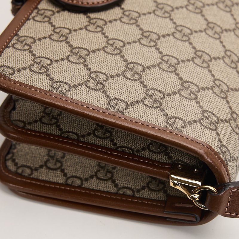 二手Gucci retro馬鞍郵差包/棕色-7