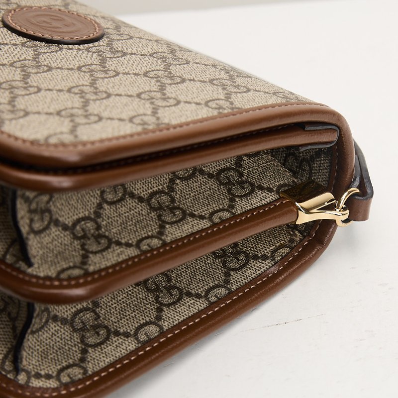 二手Gucci retro馬鞍郵差包/棕色-8