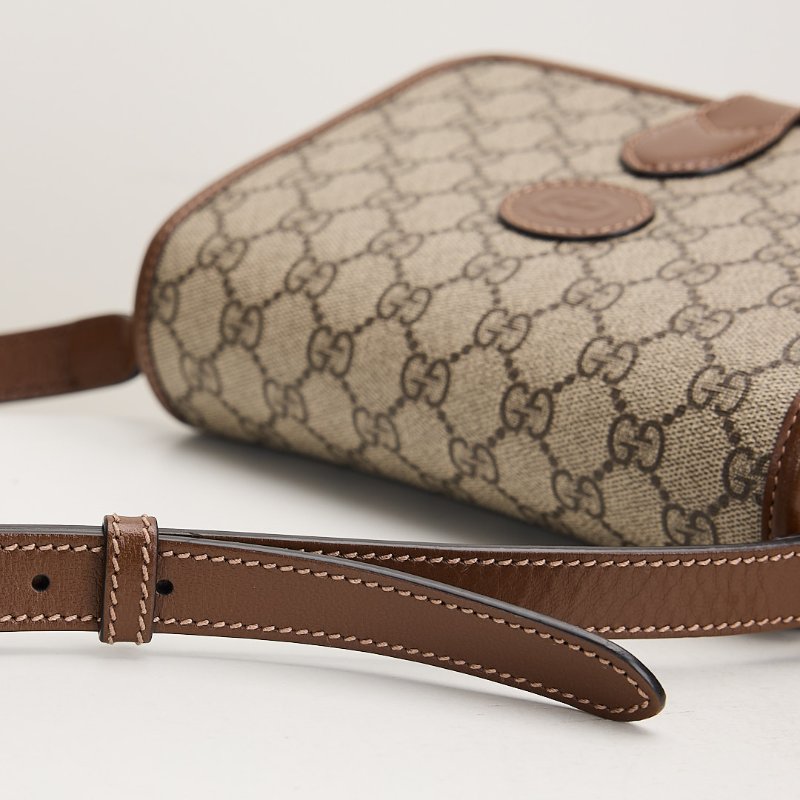 二手Gucci retro馬鞍郵差包/棕色-12