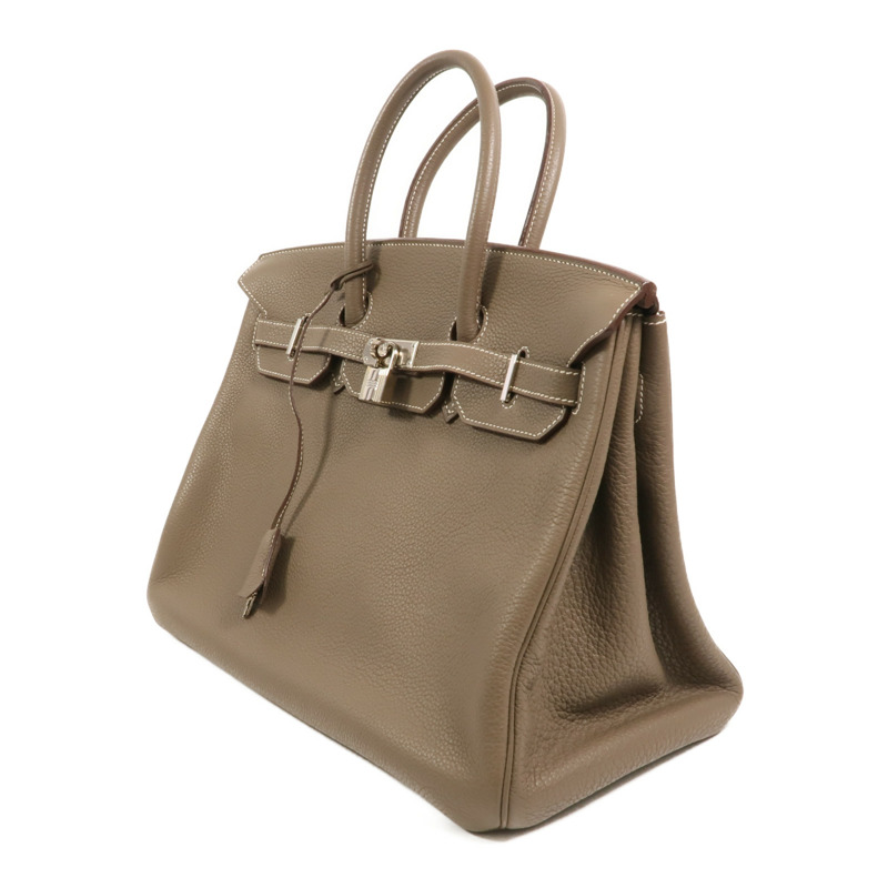HERMES Togo皮革Birkin 35手挽袋Etoupe-2