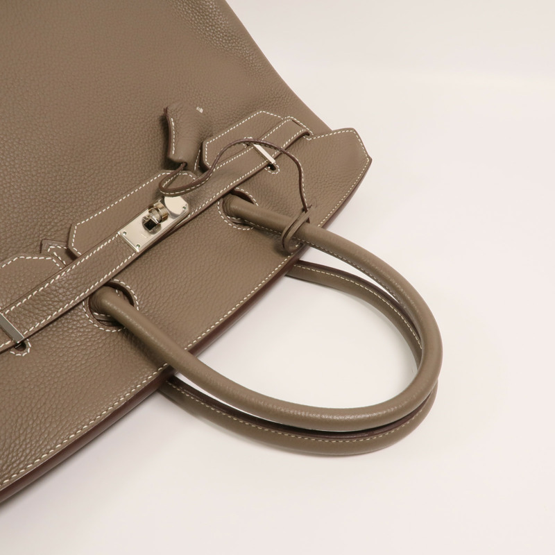 HERMES Togo皮革Birkin 35手挽袋Etoupe-7