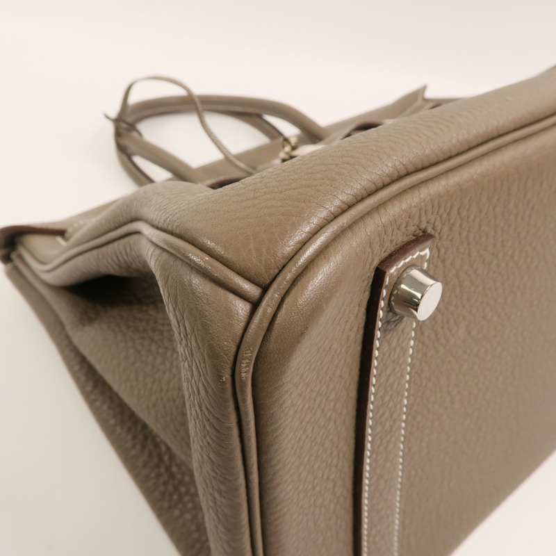 HERMES Togo皮革Birkin 35手挽袋Etoupe-12