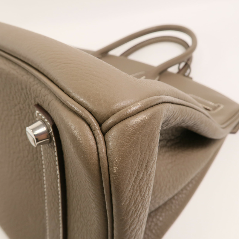 HERMES Togo皮革Birkin 35手挽袋Etoupe-13