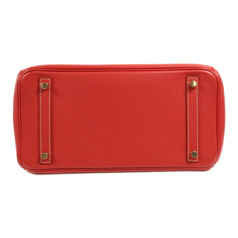 HERMES Epsom皮革Birkin 30手挽袋Rouge Casaque-3