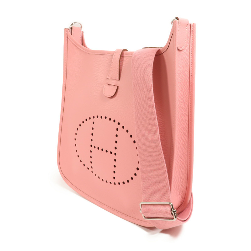 HERMES Epsom皮革Evelyne PM肩背袋Rose Confetti-2