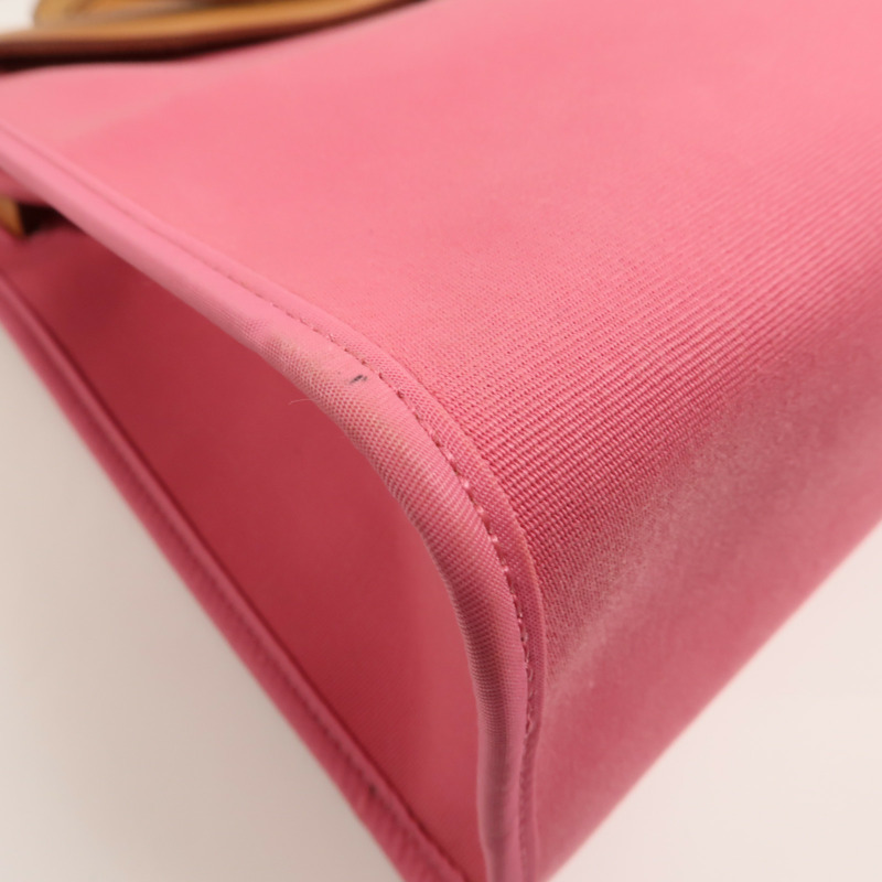 HERMES 帆布Herbag PM手挽肩背兩用袋Rose Hortensia-10