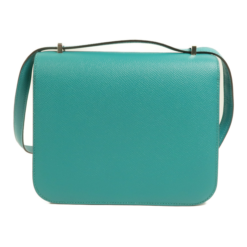 HERMES Epsom皮革Constance Mini肩背袋Bleu Paon-1