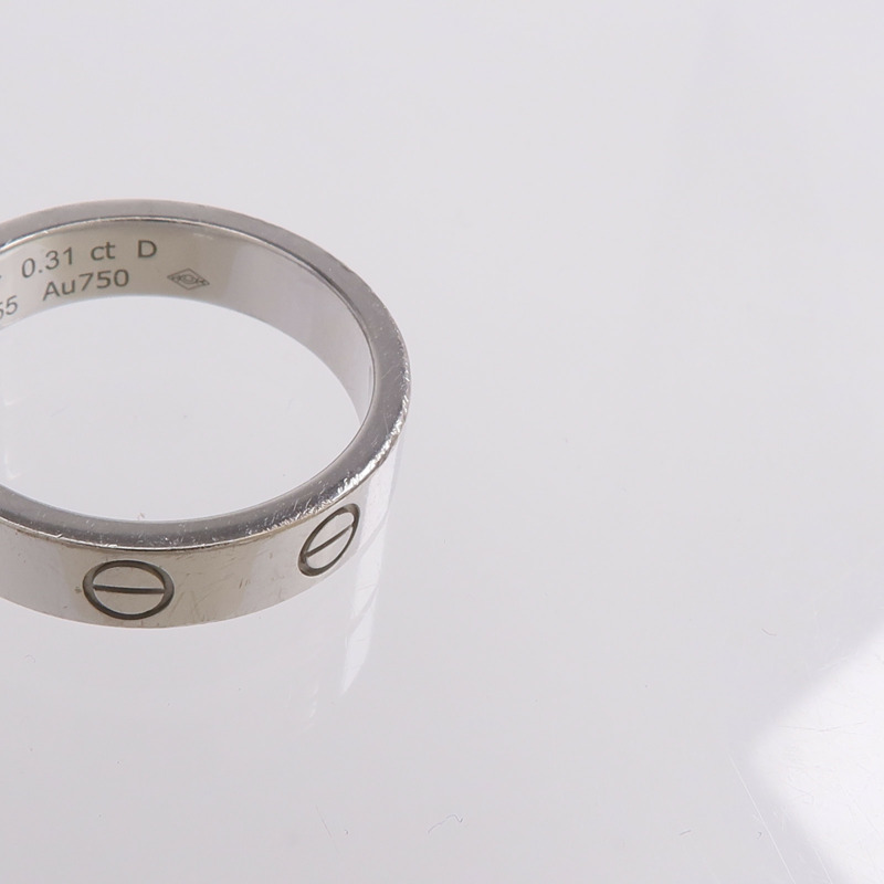 CARTIER 18K白金Love Solitaire Brilliant Cut Diamond Ring鑽石戒指-5