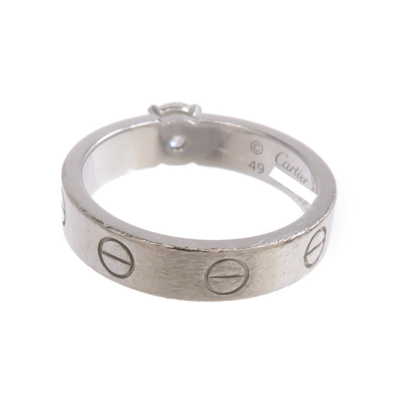CARTIER 18K白金Love Solitaire Brilliant Cut Diamond Ring鑽石戒指-6