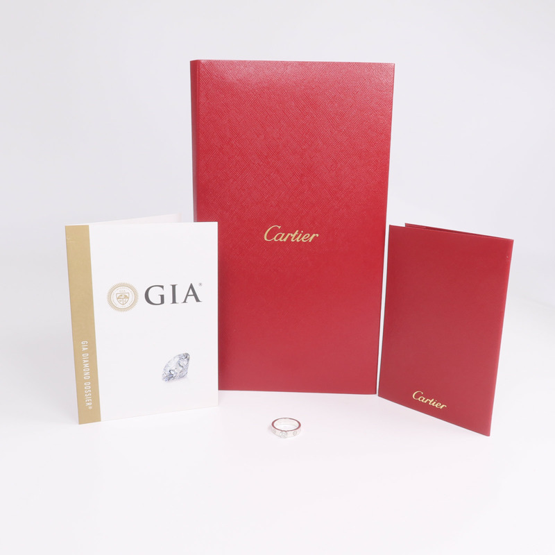 CARTIER 18K白金Love Solitaire Brilliant Cut Diamond Ring鑽石戒指-9