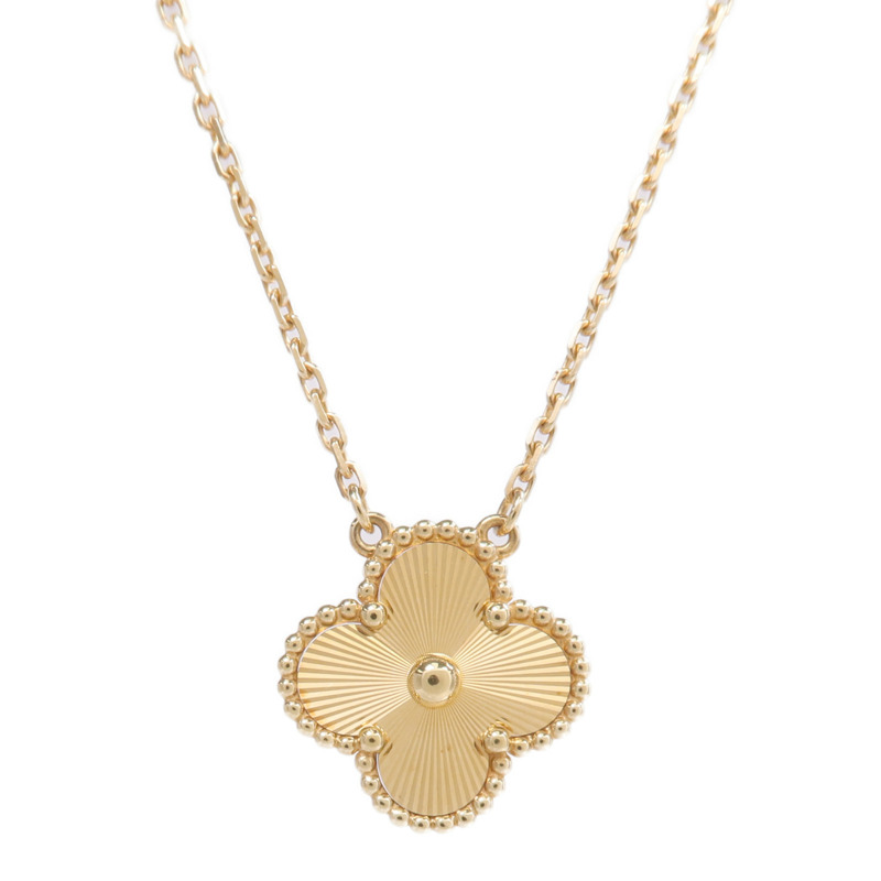 Van Cleef & Arpels 18K黃金Vintage Alhambra Pandent項鍊-2