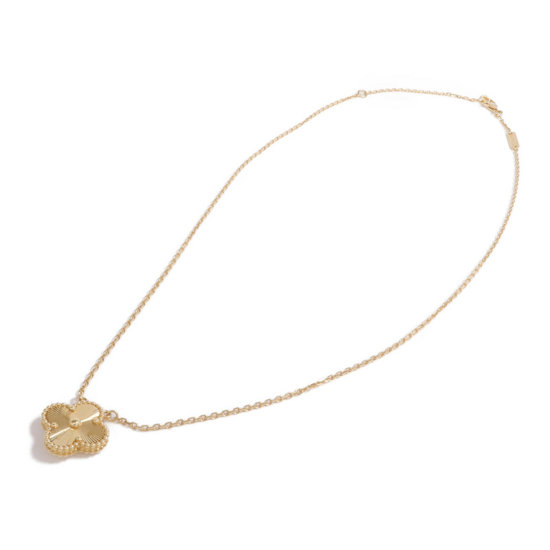 Van Cleef & Arpels 18K黃金Vintage Alhambra Pandent項鍊-3