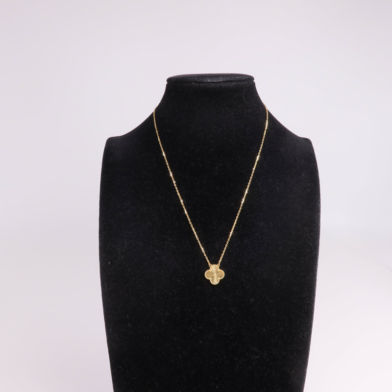 Van Cleef & Arpels 18K黃金Vintage Alhambra Pandent項鍊-8