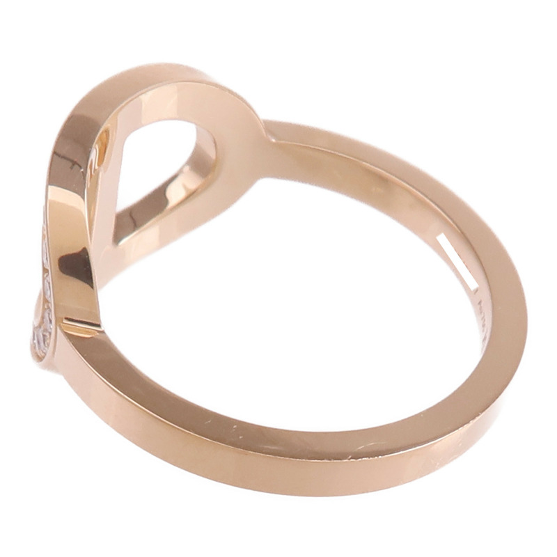 HERMES 18K玫瑰金H Bague Dancre Ring鑽石戒指-5