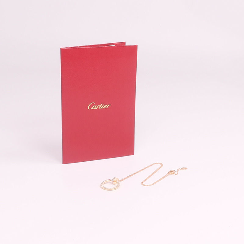 CARTIER 18K玫瑰金Juste Un Clou Diamond Necklace鑽石項鍊-7