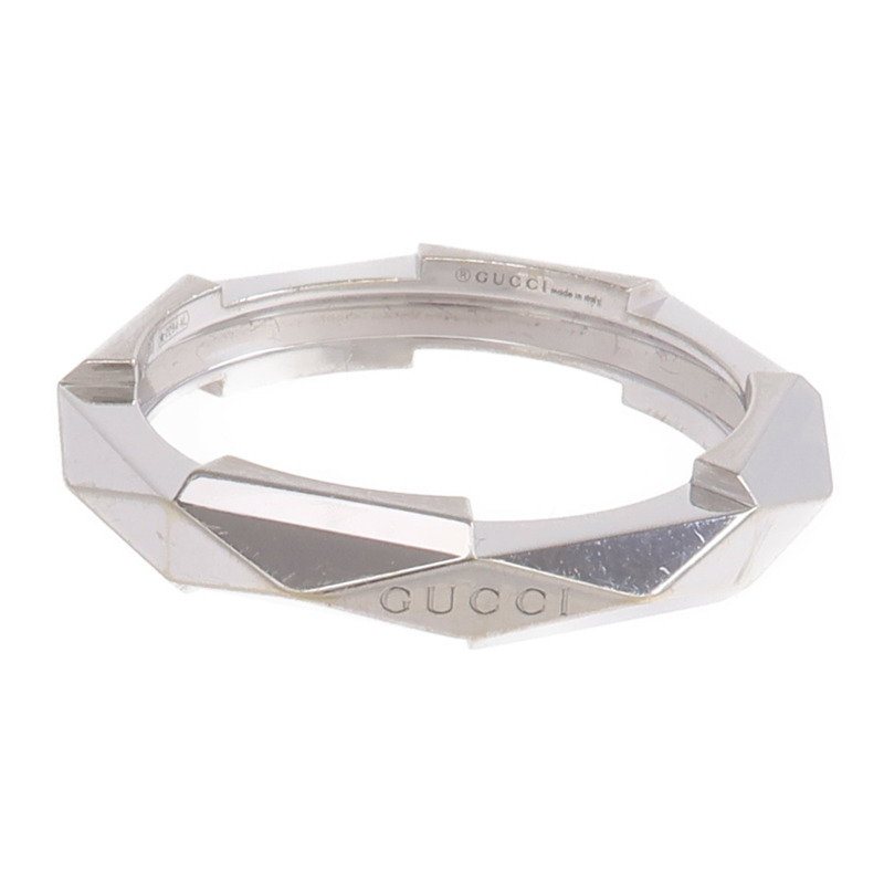 GUCCI 18K白金Link To Love Ring戒指-1