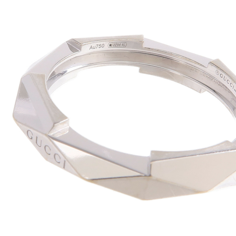 GUCCI 18K白金Link To Love Ring戒指-6