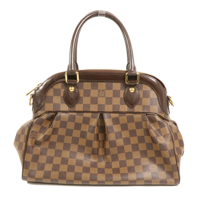 LOUIS VUITTON Damier Trevi金扣手挽肩背兩用袋-1