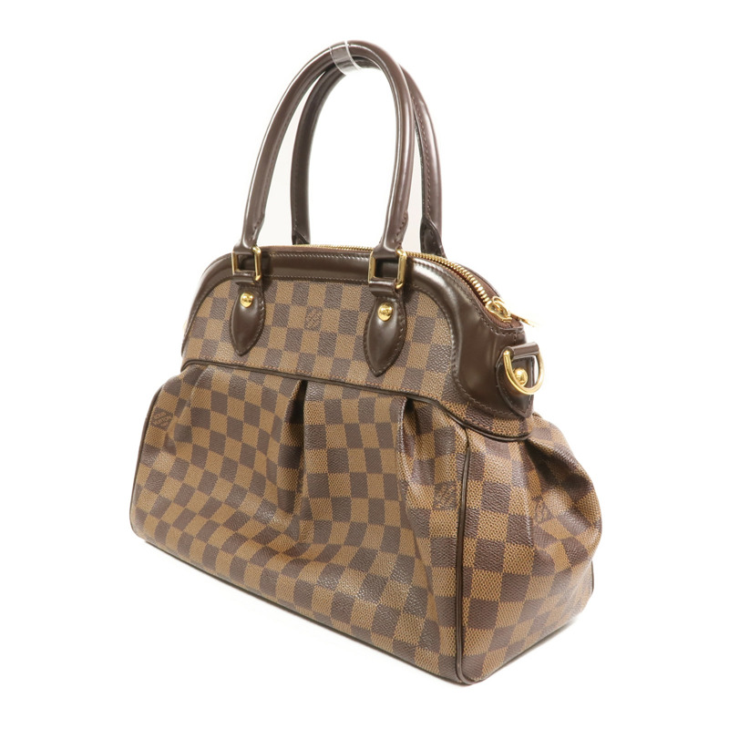 LOUIS VUITTON Damier Trevi金扣手挽肩背兩用袋-2