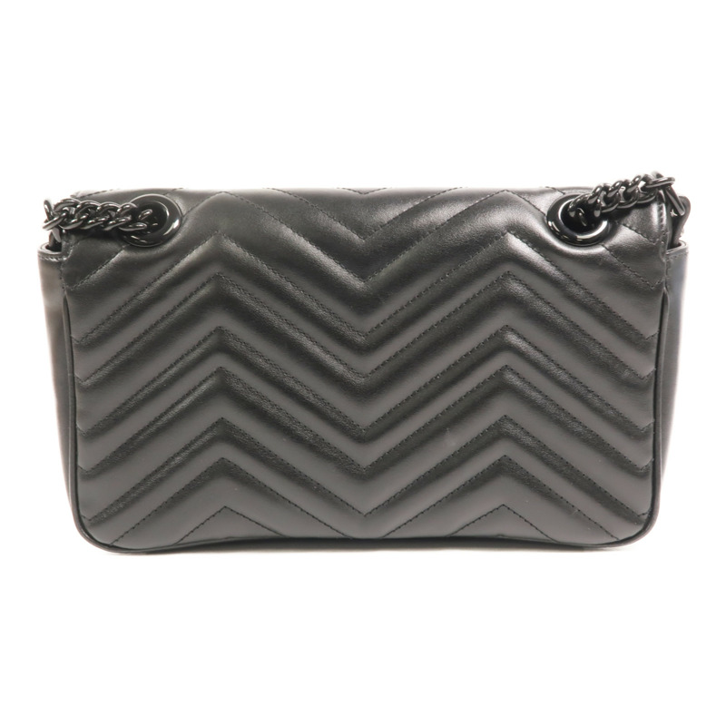 GUCCI 牛皮皮革GG Marmont Shoulder Bag鏈帶肩背袋-1