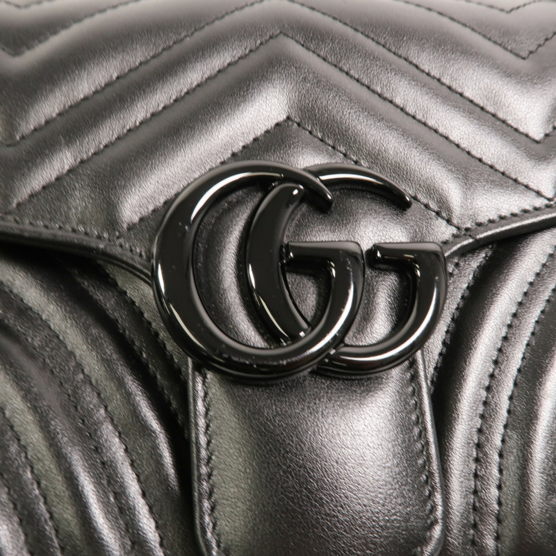 GUCCI 牛皮皮革GG Marmont Shoulder Bag鏈帶肩背袋-8