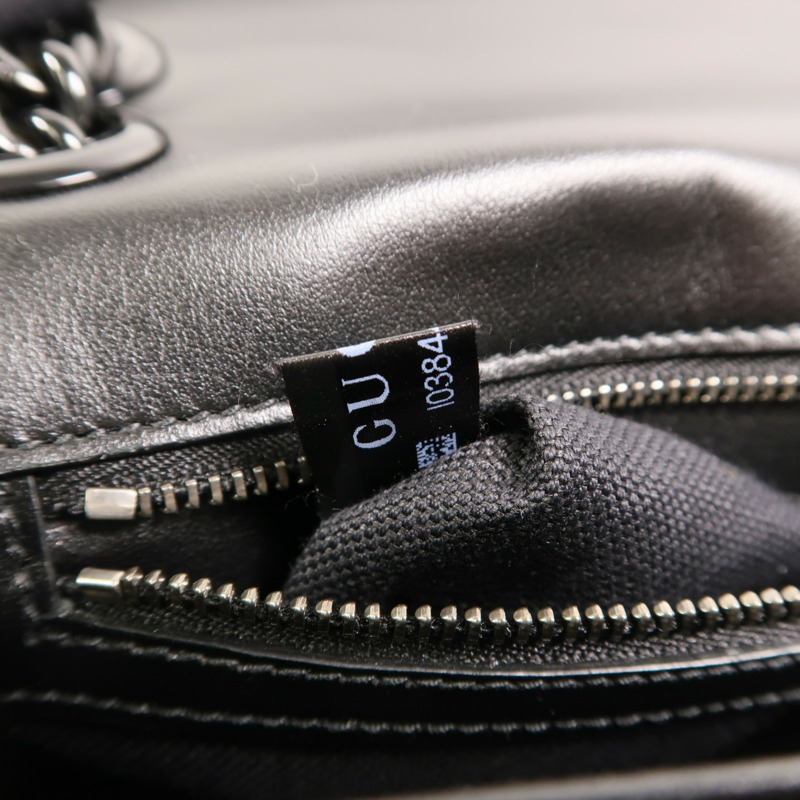 GUCCI 牛皮皮革GG Marmont Shoulder Bag鏈帶肩背袋-14