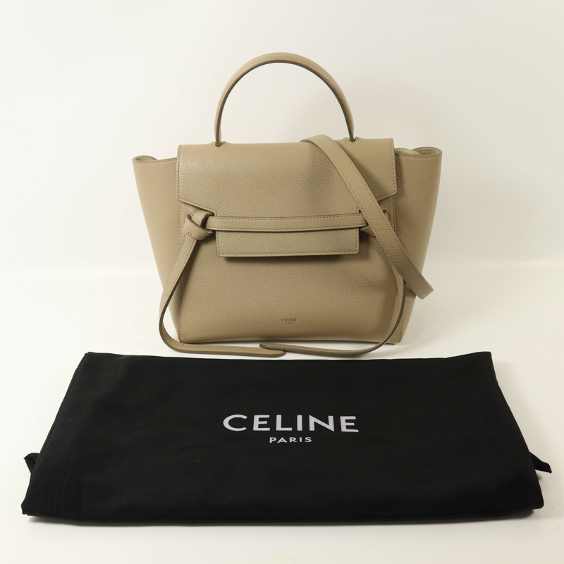 CELINE 牛皮皮革Micro Belt Bag手挽肩背兩用袋-10