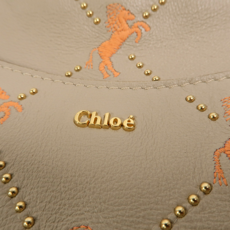 Chloe 牛皮皮革Mini Signature肩背袋-8