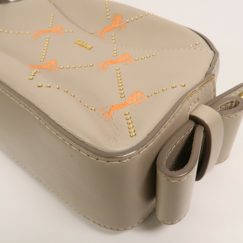 Chloe 牛皮皮革Mini Signature肩背袋-10