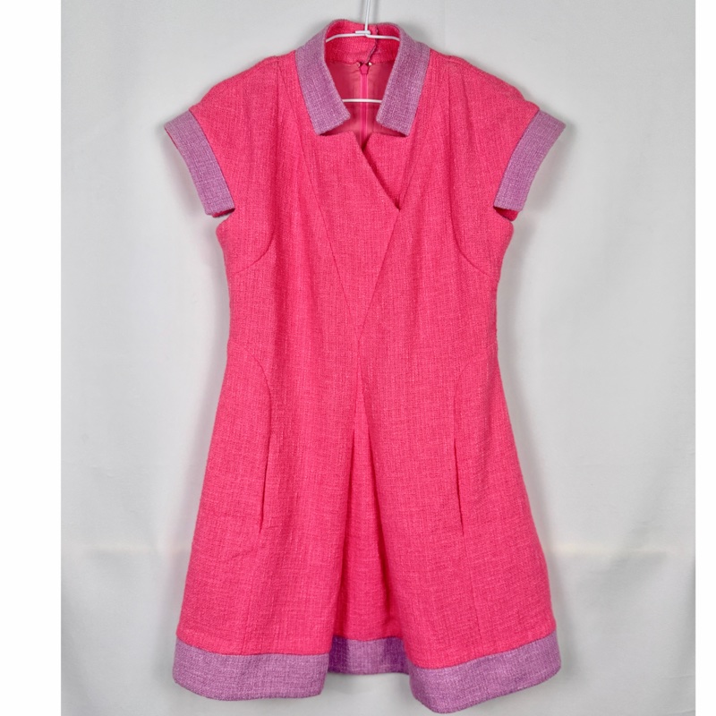 莉亞精品♡ Chanel粉色針織短裙#40 #二手-0