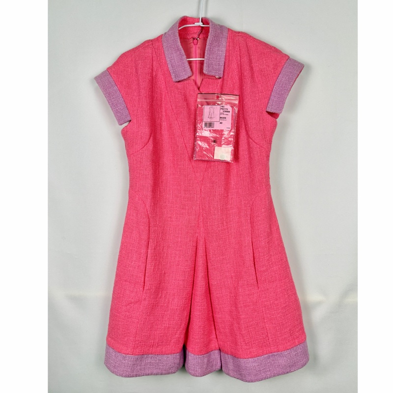 莉亞精品♡ Chanel粉色針織短裙#40 #二手-2