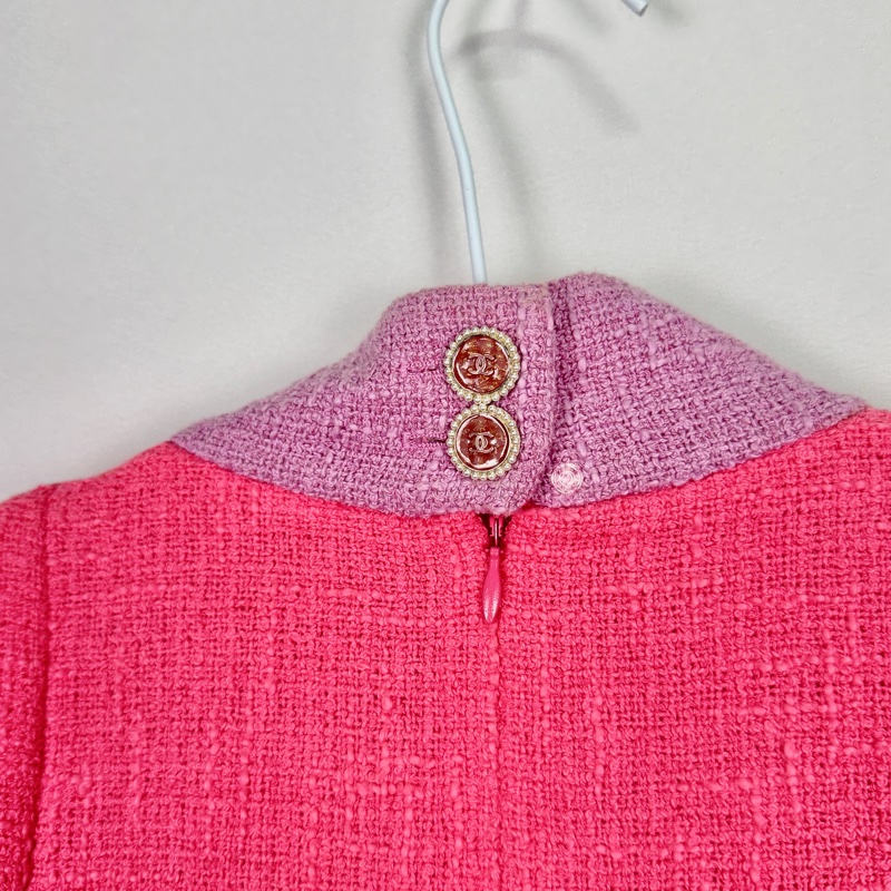 莉亞精品♡ Chanel粉色針織短裙#40 #二手-3