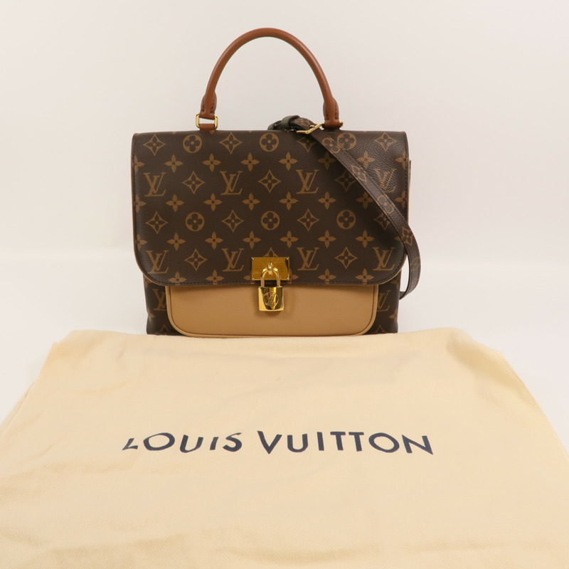 LOUIS VUITTON Monogram Marignan金扣手挽肩背兩用袋-9