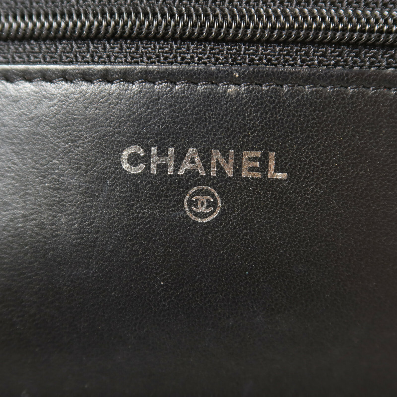 CHANEL 羊皮皮革WOC Wallet On Chain鏈帶肩背袋-5