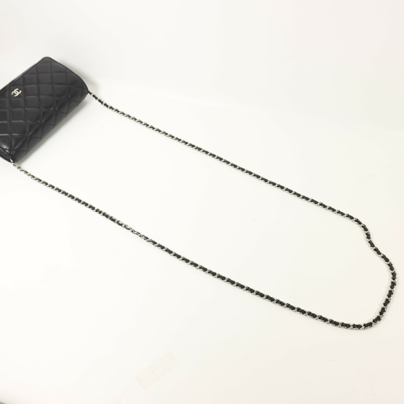 CHANEL 羊皮皮革WOC Wallet On Chain鏈帶肩背袋-8