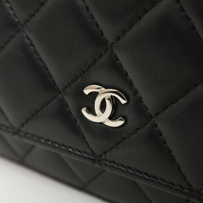 CHANEL 羊皮皮革WOC Wallet On Chain鏈帶肩背袋-10
